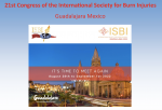 21st Congress of the International Society for Burn Injuries Gaudalajara 2022 screen shot, August 28 to Sept 1, 2022.