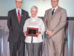 Gretchen Carrougher MN, RN, CBRN receiving the ABA Nursing Leadership Award, 2026